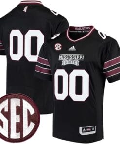Custom Mississippi State Jersey Name and Number College Football Black Premier All Stitched