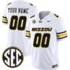Custom Missouri Tigers Jersey Name and Number College Football White Vapor F.U.S.E Limited All Stitched