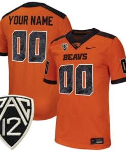 Custom Oregon State Beavers Jersey Name and Number College Football Orange Alternate All Stitched
