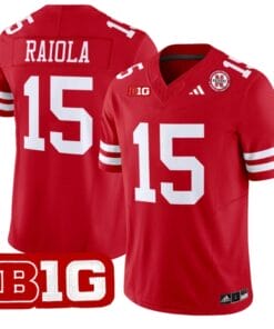 Dylan Raiola Jersey #15 Nebraska Cornhuskers Vapor Limited Football Scarlet