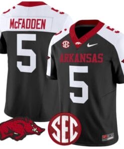 Darren McFadden Jersey #5 Arkansas Razorbacks Vapor Limited College Football Stitched Black Alternate