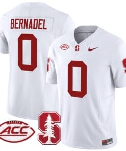 Gaethan Bernadel Jersey #0 Stanford Cardinal Vapor Limited College Football Stitched White