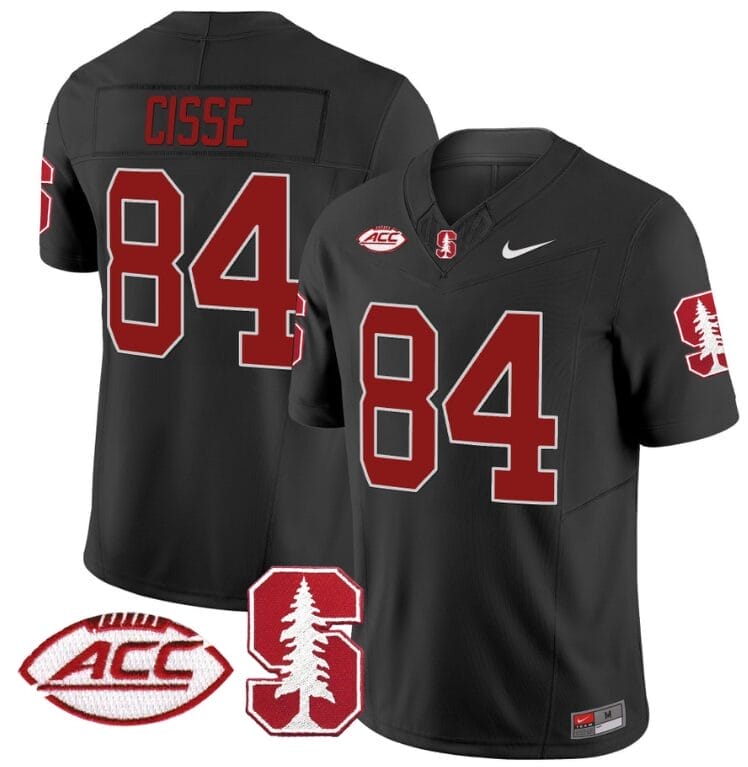 Ismael Cisse Jersey #84 Stanford Cardinal Vapor Limited College Football Stitched Black