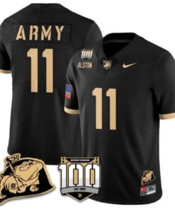 Isaiah Alston Jersey #11 Army Black Knights Vapor Limited College Football Stitched Black