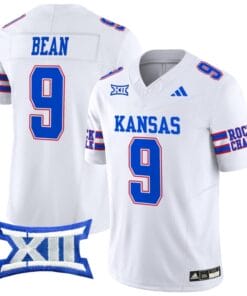 Jason Bean Jersey #9 Kansas Jayhawks 2024 Vapor College Football Vapor Limited White