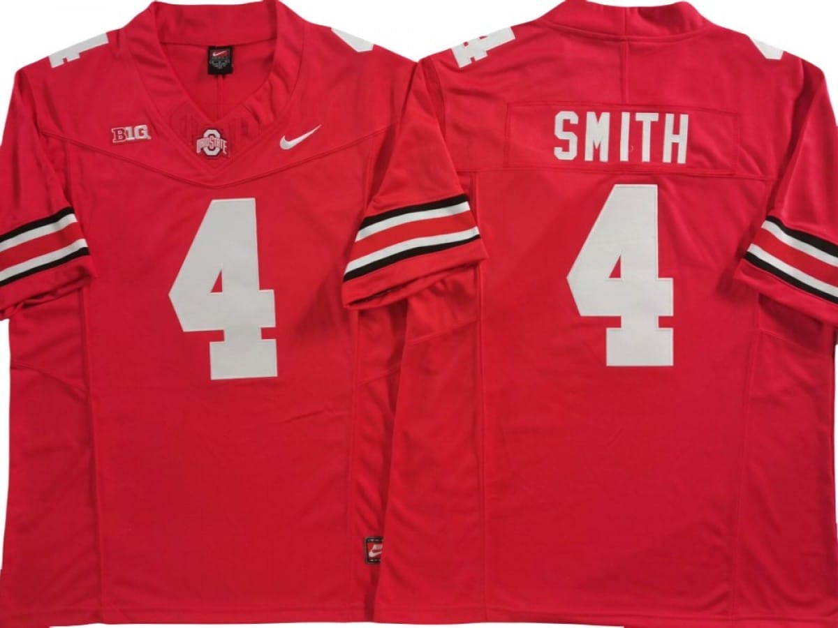 Jeremiah Smith Jersey #4 Ohio State Buckeyes Vapor F.U.S.E. College Football Limited Red