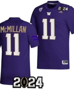 Jalen McMillan Jersey #11 Washington Huskies 2024 College Football Playoff National Championship Purple
