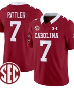 Spencer Rattler Jersey #7 South Carolina Gamecocks Football 1980 Throwback Vapor Limited Garnet