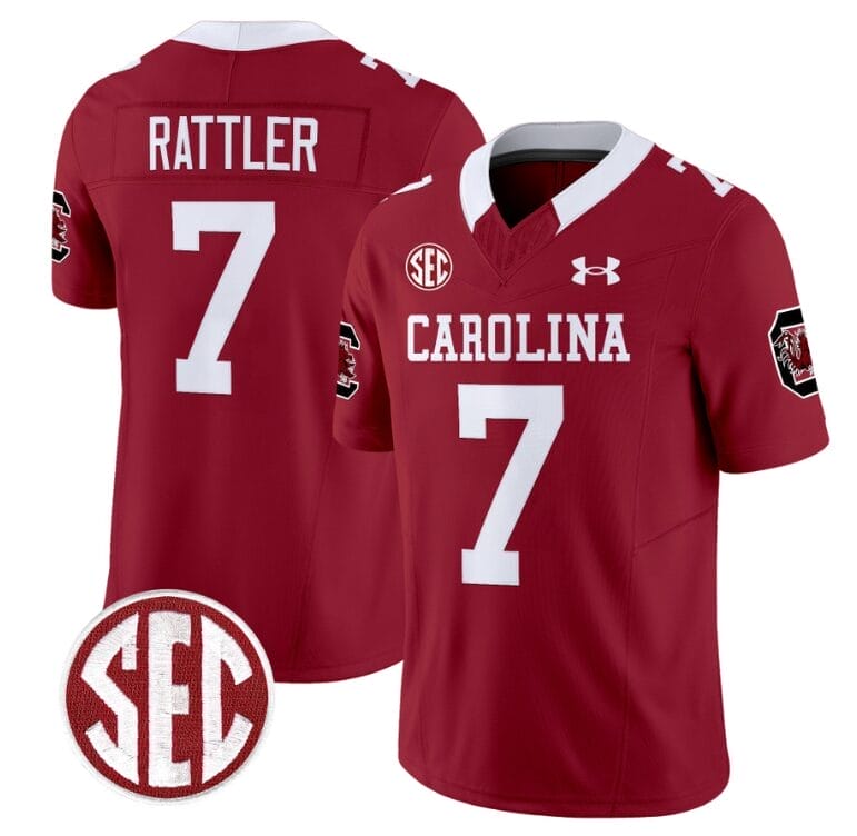 Spencer Rattler Jersey #7 South Carolina Gamecocks Football 1980 Throwback Vapor Limited Garnet