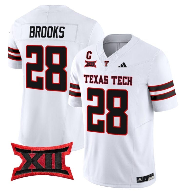 Tahj Brooks Jersey #28 Texas Tech Red Raiders Vapor Limited Football White