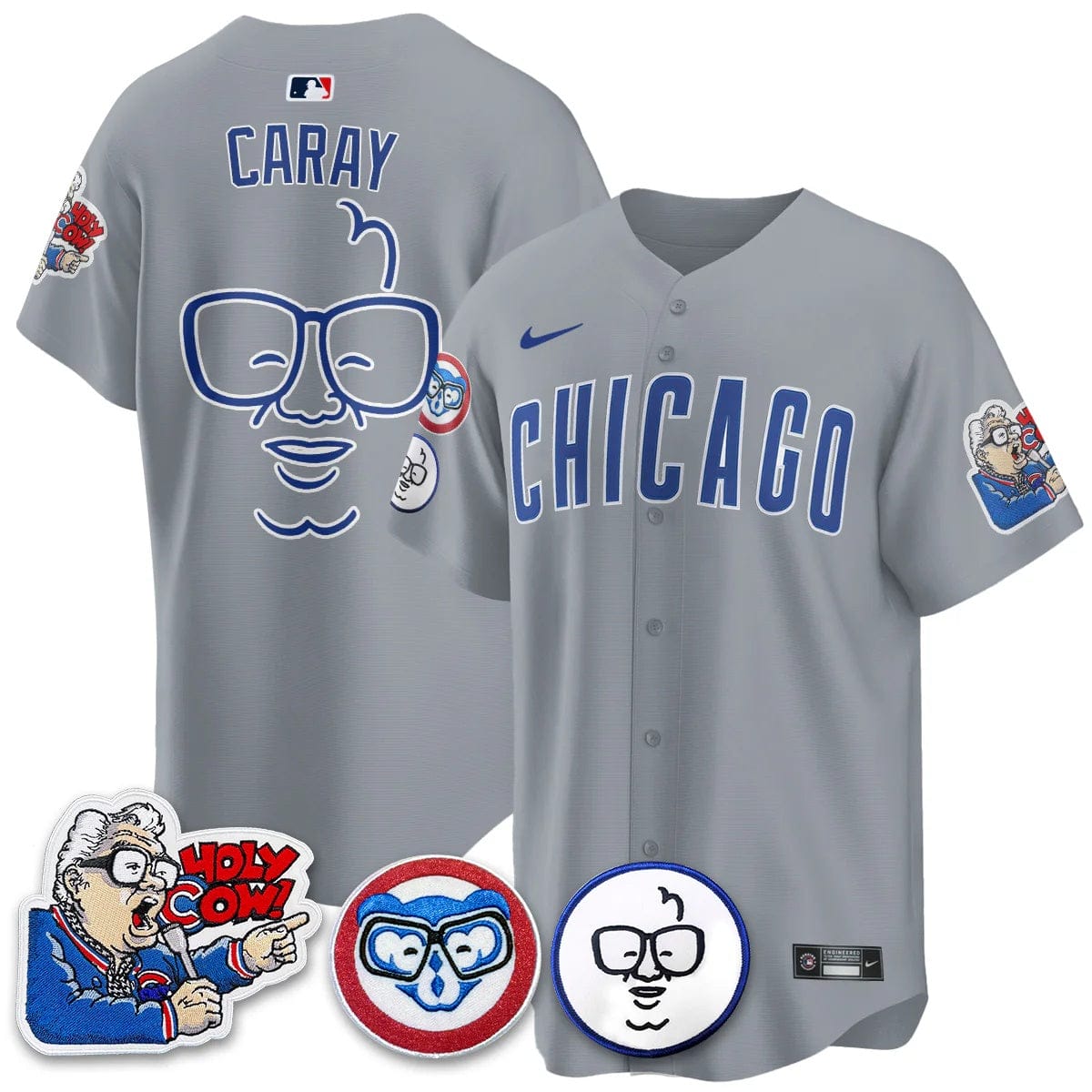 Chicago Cubs Limited Jersey - Harry Caray "Holy Cow" Patch - All Stitched - Image 33
