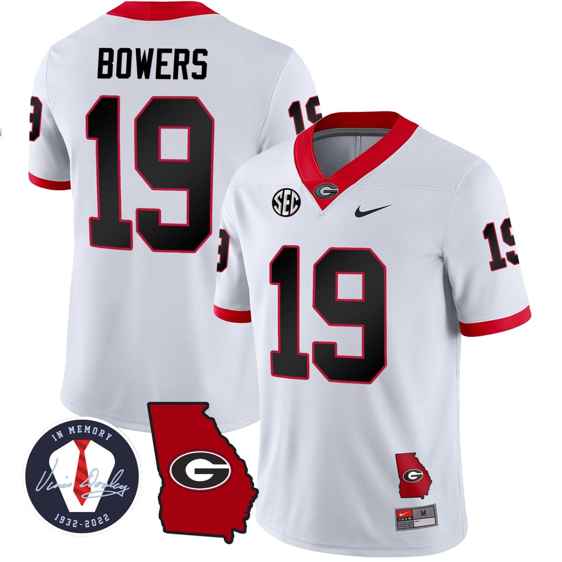 Georgia Bulldogs 2023 Vapor Jersey - Georgia Map - All Stitched - Image 25