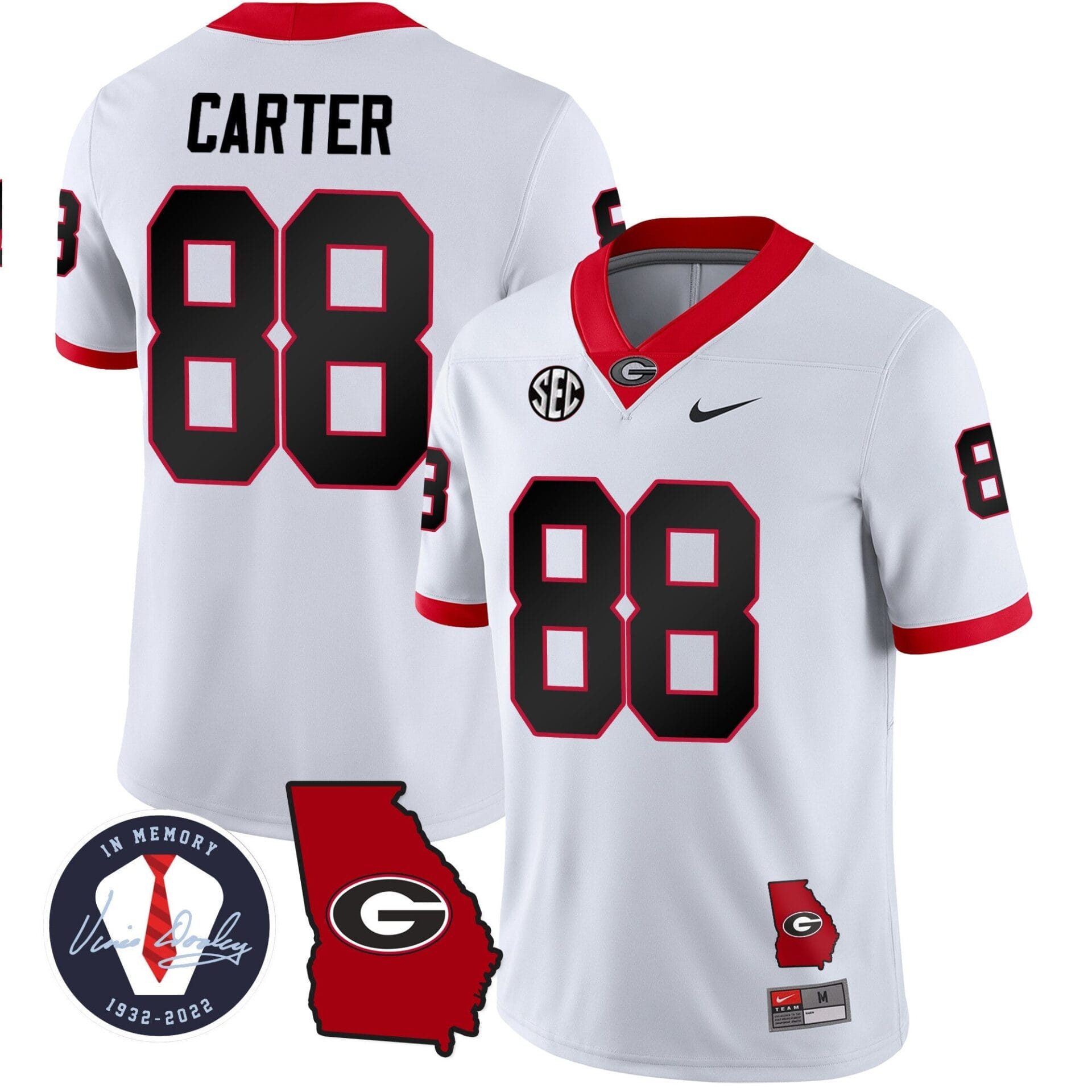 Georgia Bulldogs 2023 Vapor Jersey - Georgia Map - All Stitched - Image 27