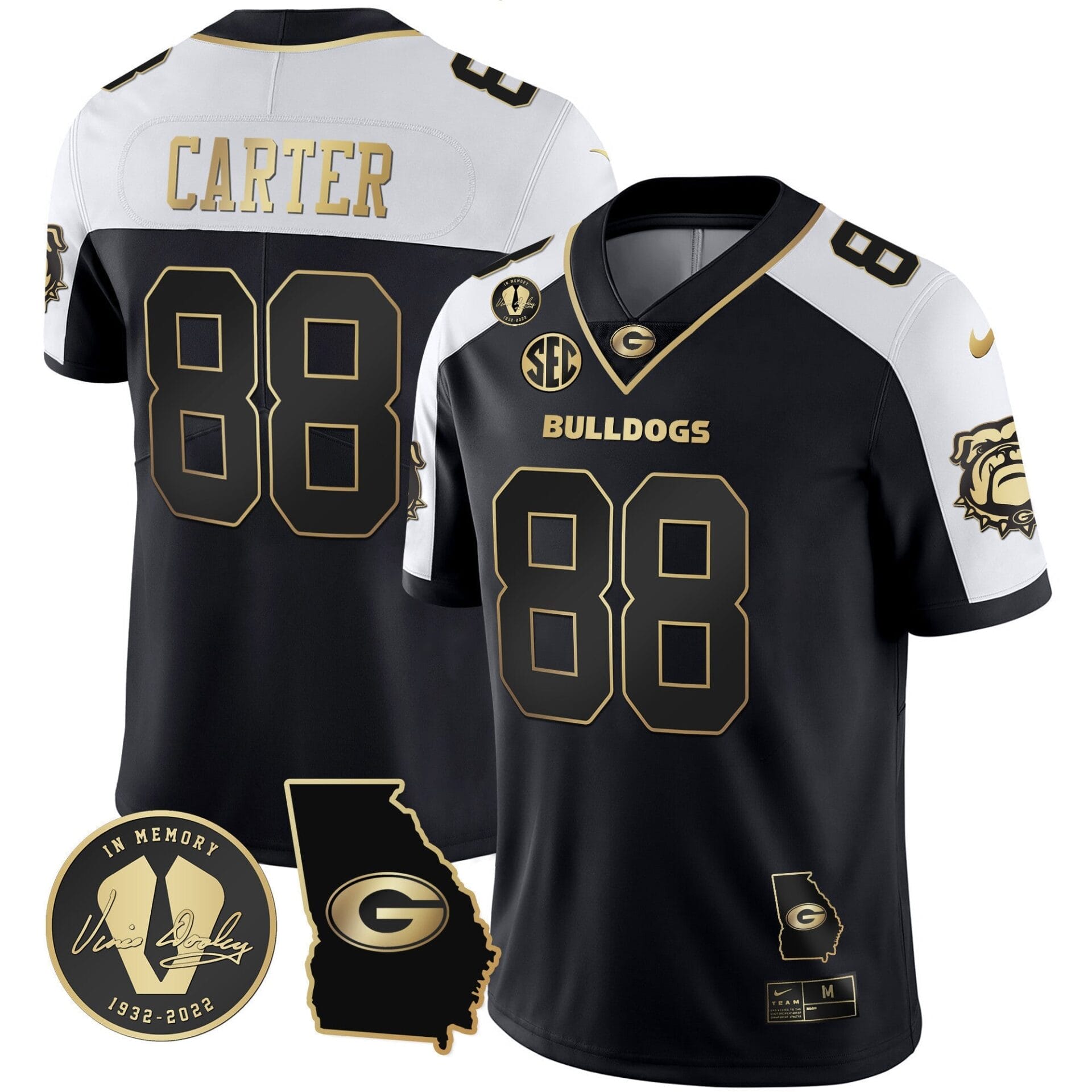 Georgia Bulldogs 2023 Vapor Jersey - Georgia Map - All Stitched - Image 39