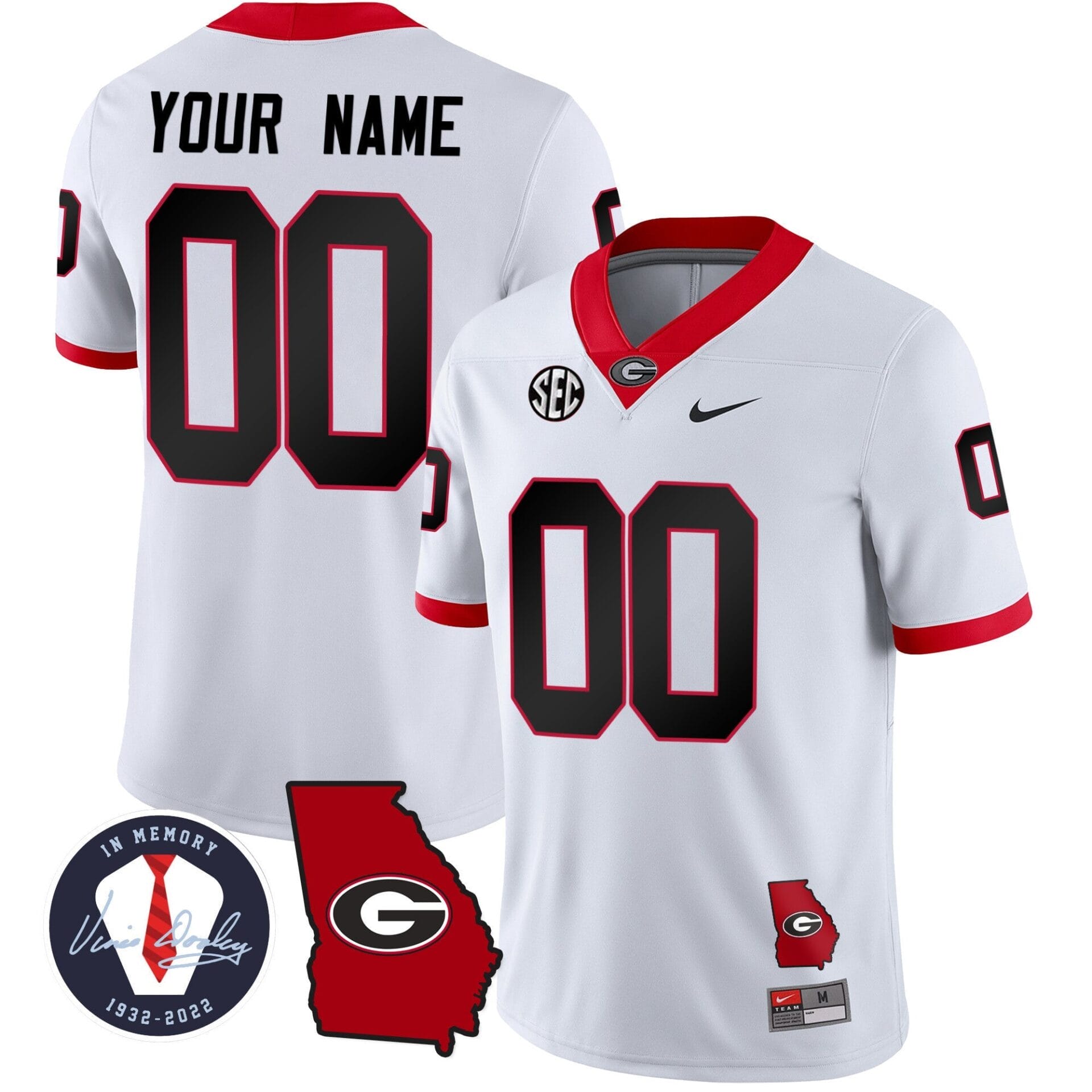 Georgia Bulldogs 2023 Vapor Custom Jersey - Georgia Map - All Stitched - Image 5