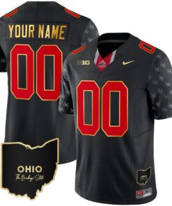 Ohio State Buckeyes 2023 Alternate Gold Custom Jersey - Stitched