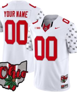 Alternative view of Ohio State Buckeyes 2023 Gray Alternate Custom Jersey V2 - Stitched