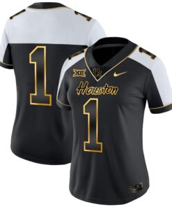 Houston Cougars 2023 Oilers Inspired Gold Jersey - All Stitched