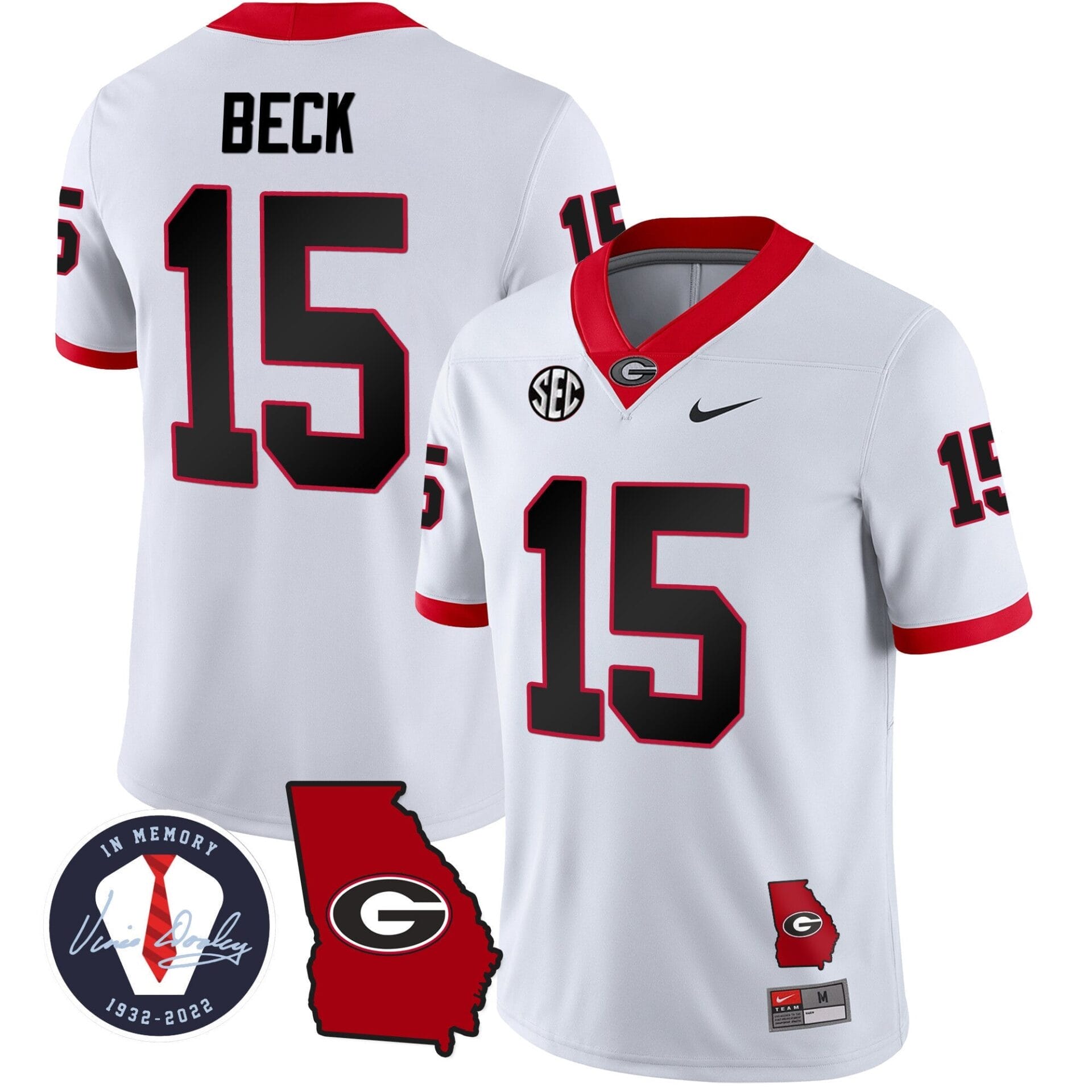 Georgia Bulldogs 2023 Vapor Jersey - Georgia Map - All Stitched - Image 28