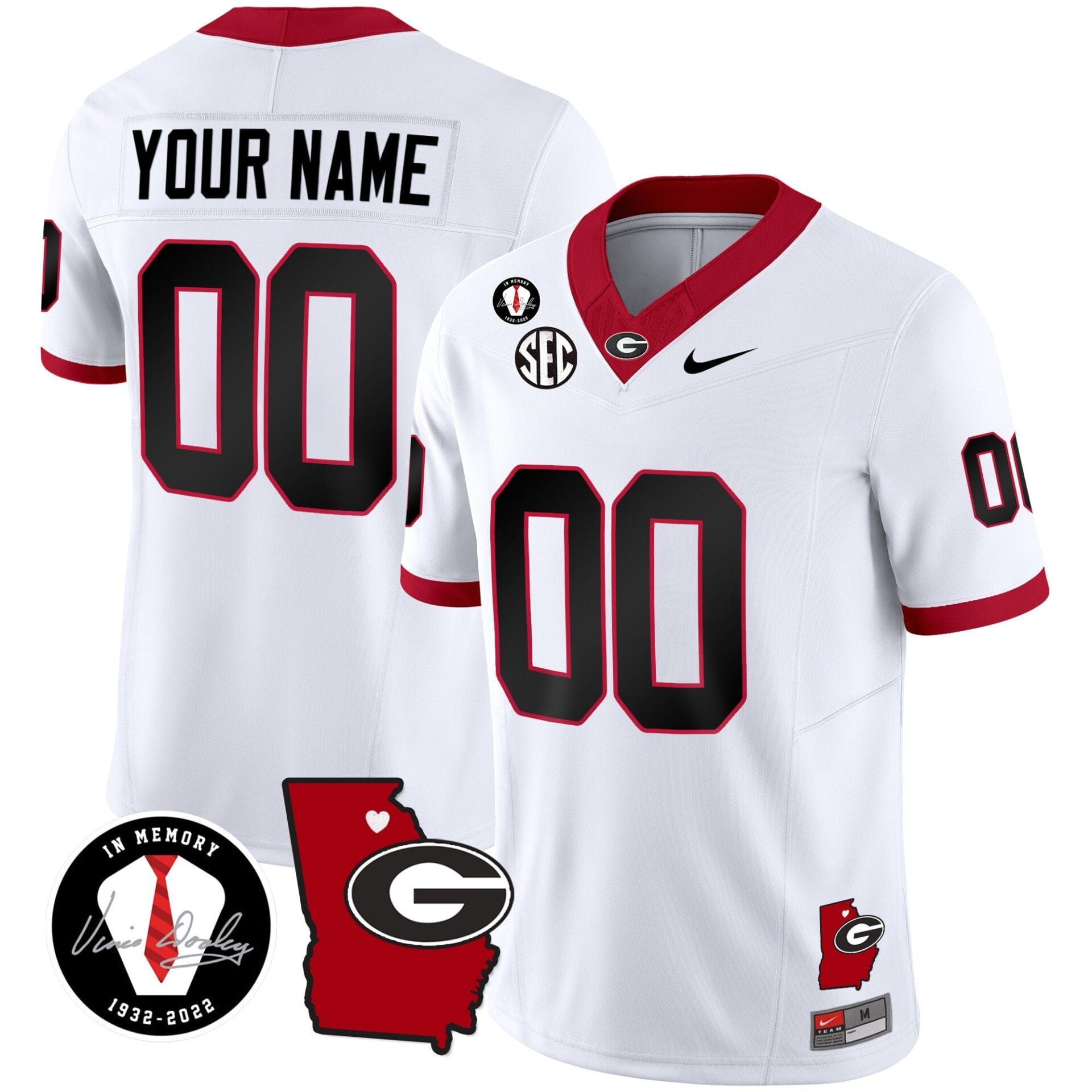 Georgia Bulldogs 2024 Vapor Custom Jersey V4 - Georgia Map - All Stitched - Image 6