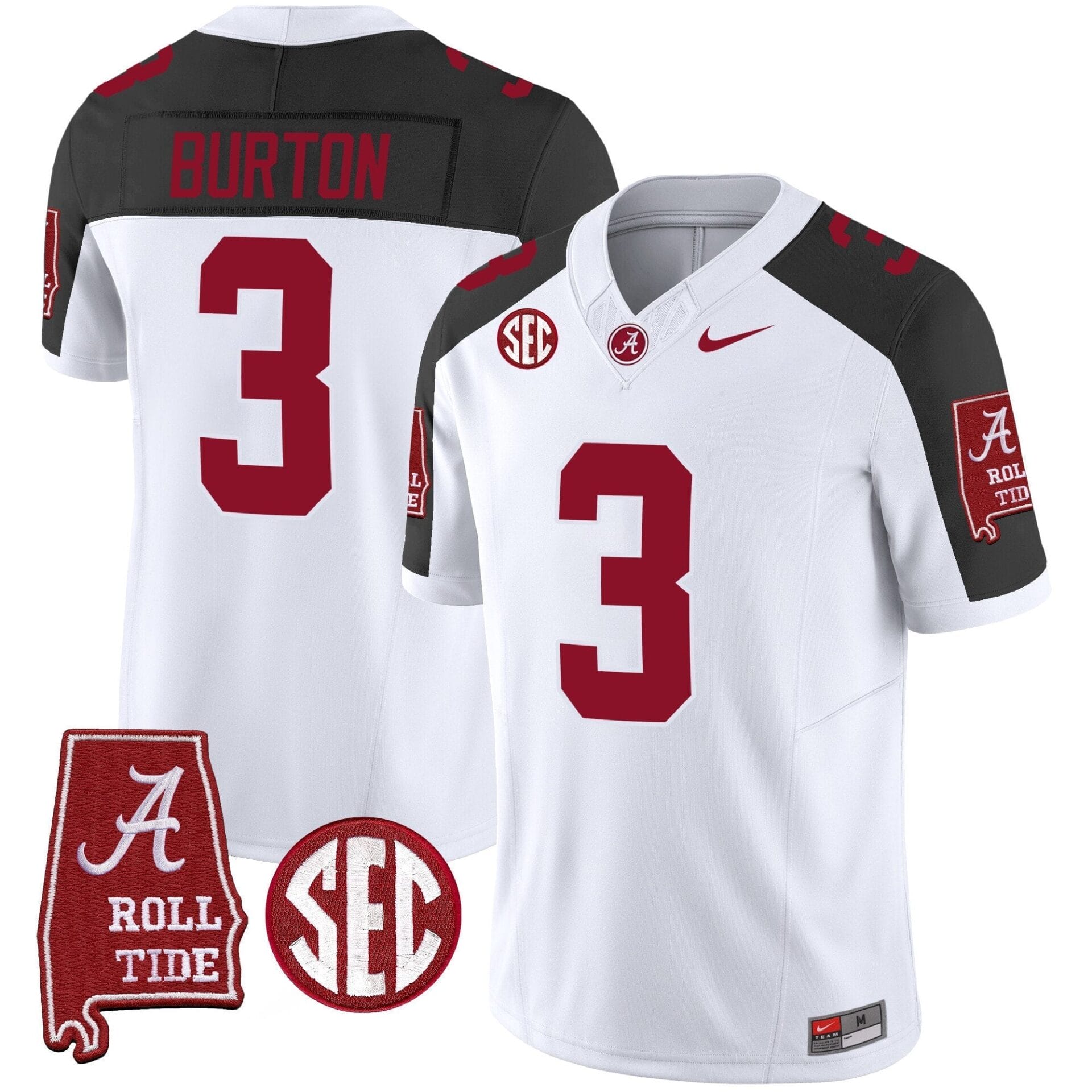 Alabama Crimson Tide Vapor Limited Jersey V3 - Alabama Map - All Stitched - Image 38