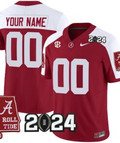 Alternative view of Alabama Crimson Tide 2024 Vapor Limited Custom Jersey - All Stitched