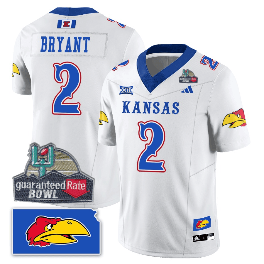 Kansas Jayhawks Blackhawk Guaranteed Rate Bowl Patch Vapor Limited Jersey - Stitched - Image 16