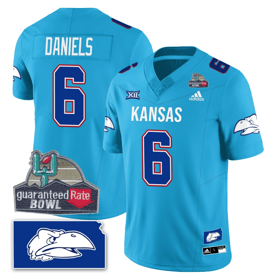 Kansas Jayhawks Blackhawk Guaranteed Rate Bowl Patch Vapor Limited Jersey - Stitched - Image 20