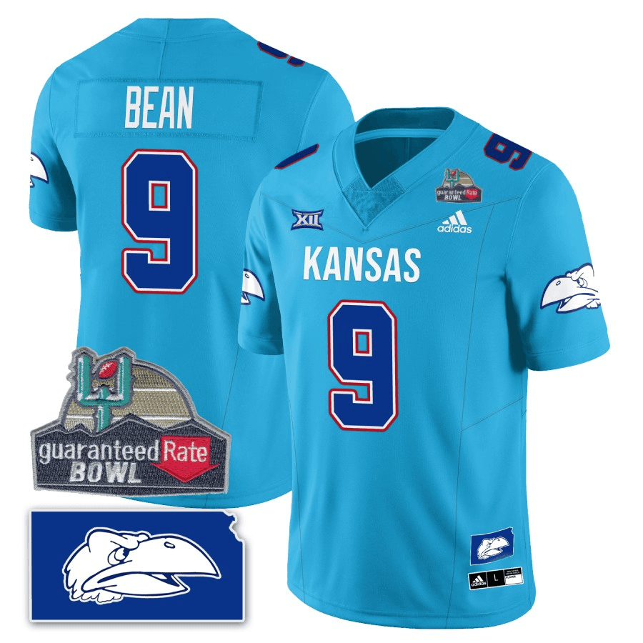 Kansas Jayhawks Blackhawk Guaranteed Rate Bowl Patch Vapor Limited Jersey - Stitched - Image 19