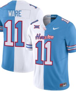Alternative view of Houston Cougars 2023 Oilers Inspired Vapor Jersey V5 - All Stitched