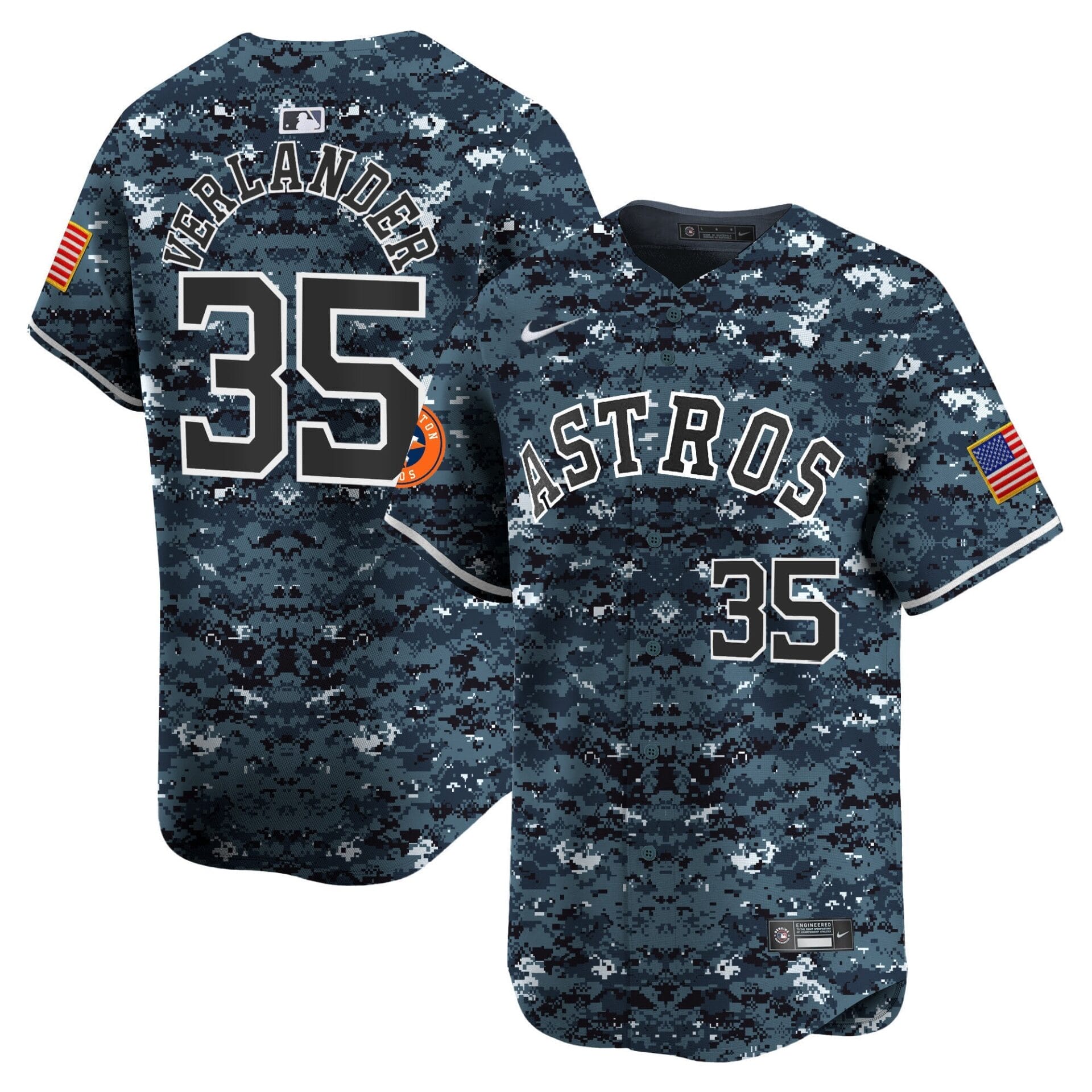 Houston Astros USMC Alternate Vapor Premier Limited Jersey - All Stitched - Image 25