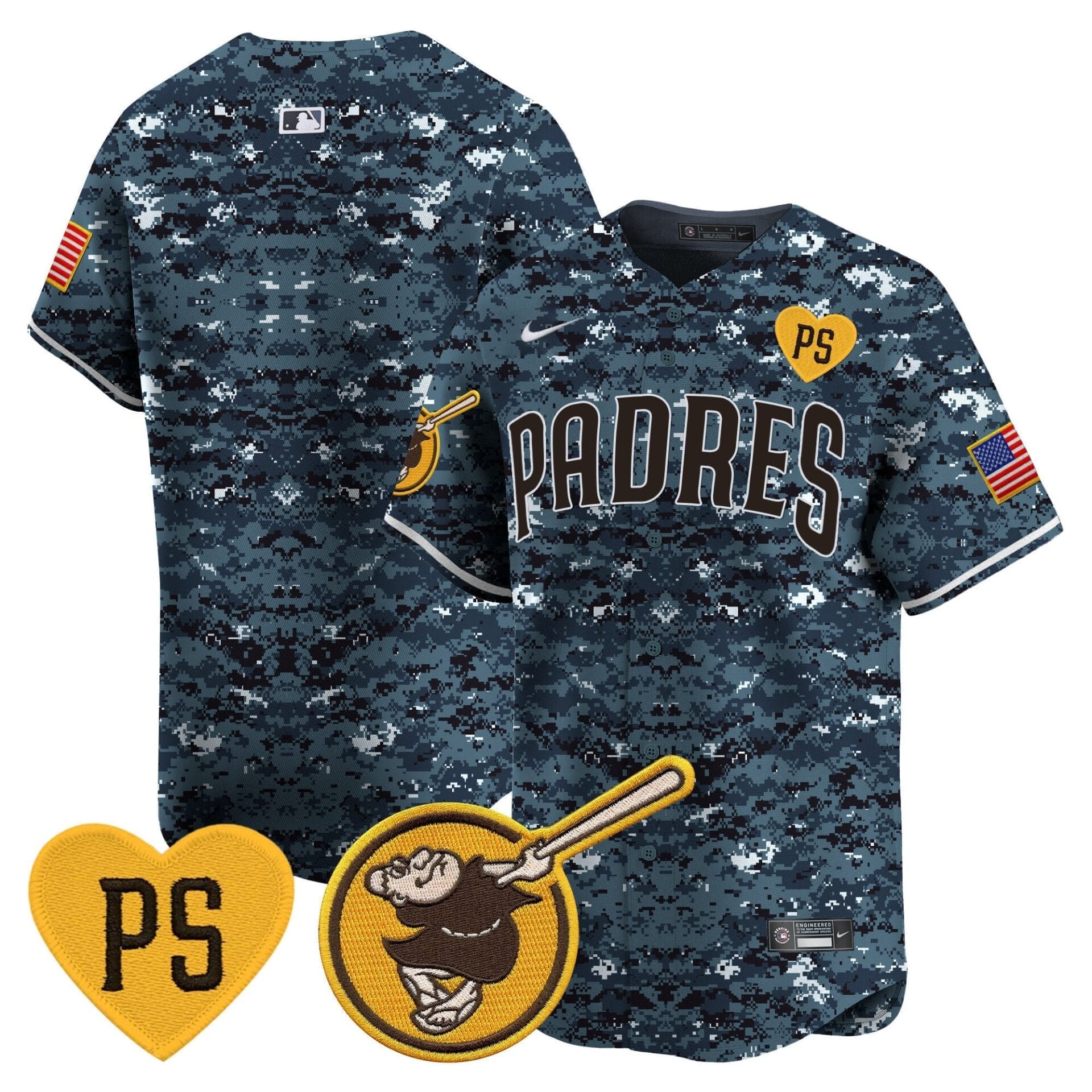 Padres USMC Alternate Vapor Premier Limited Jersey – All Stitched - Image 21