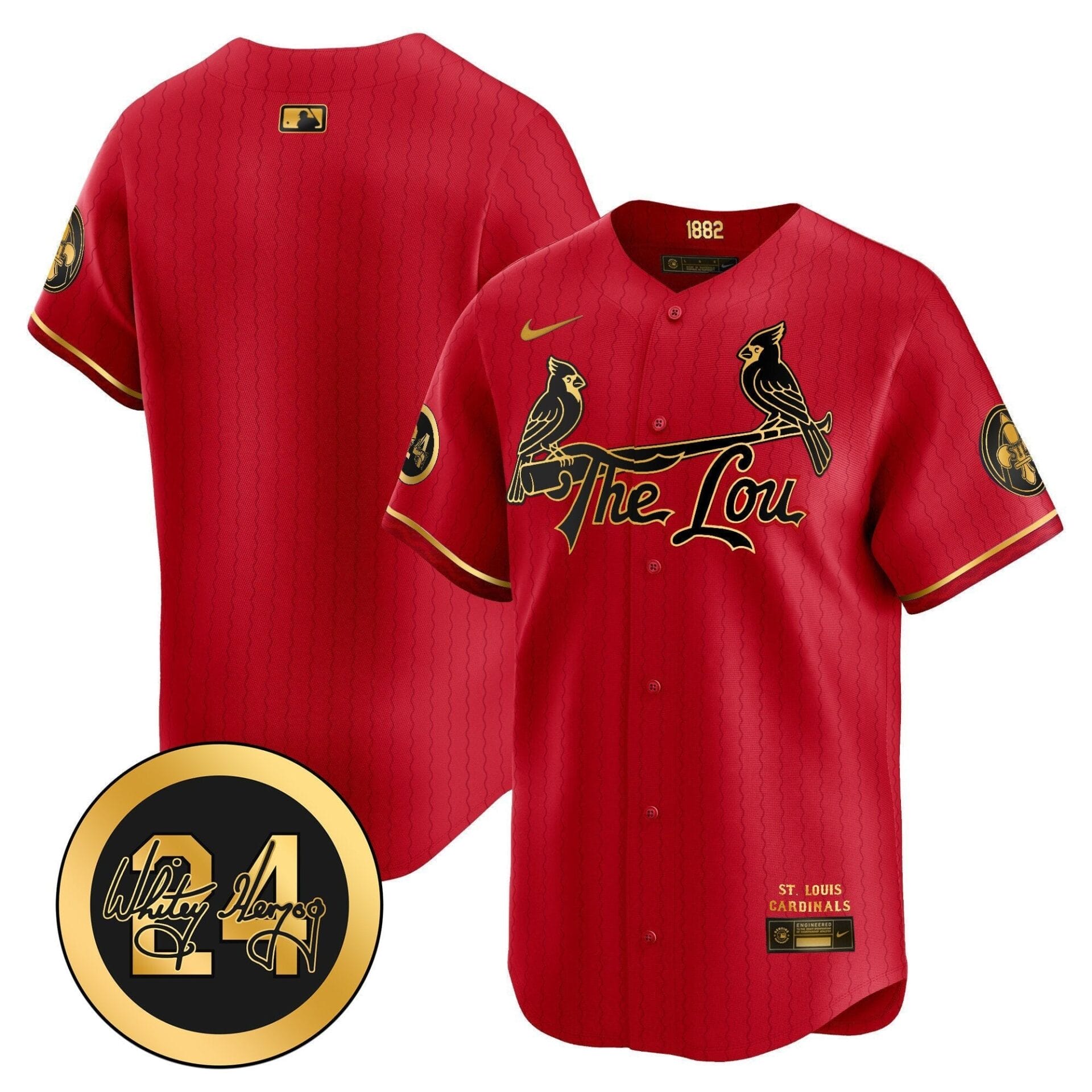 St. Louis Cardinals 2024 City Connect Whitey Herzog Patch Vapor Premier Limited Jersey - All Stitched - Image 27