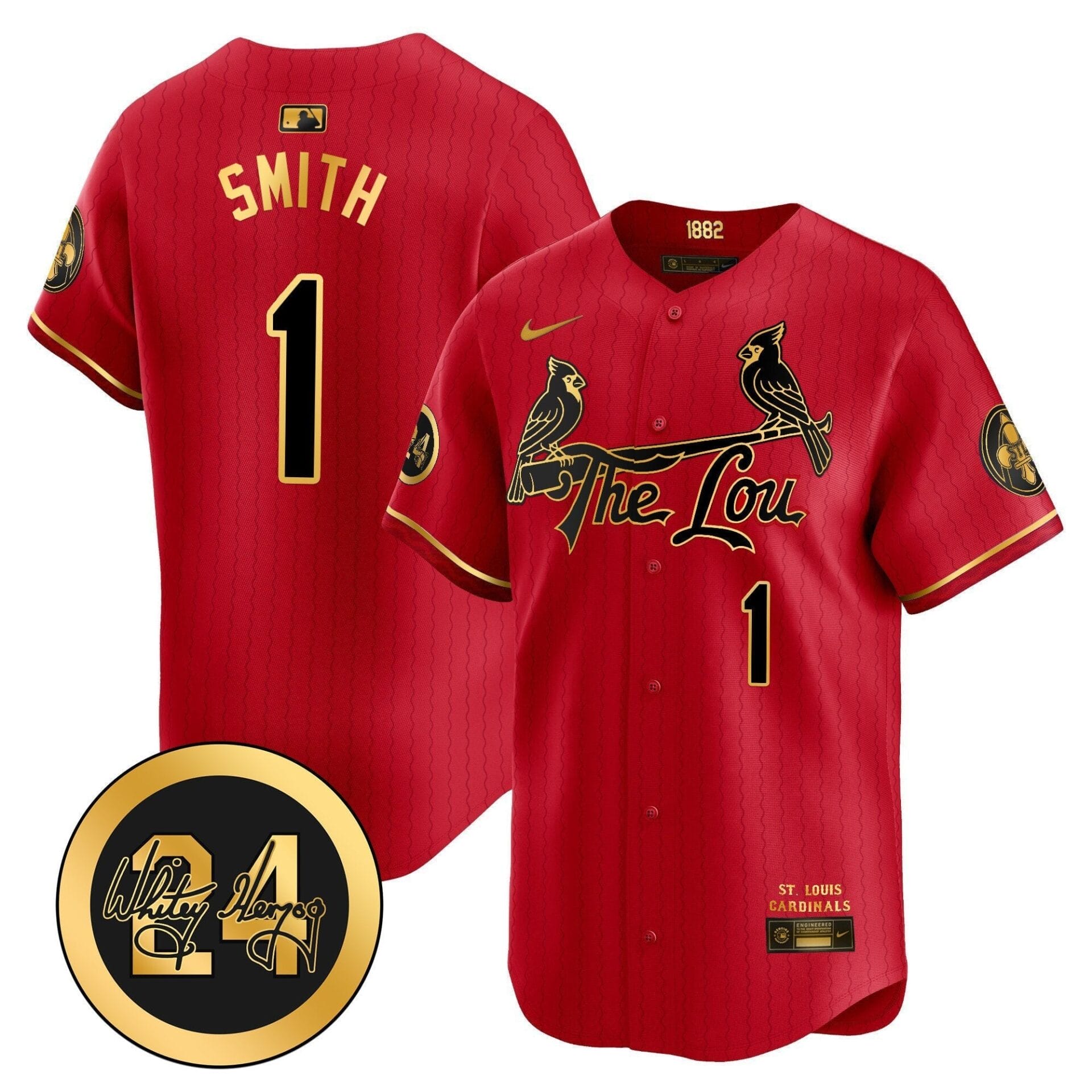 St. Louis Cardinals 2024 City Connect Whitey Herzog Patch Vapor Premier Limited Jersey - All Stitched - Image 26