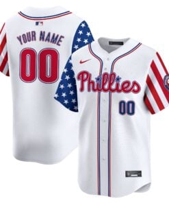 Philadelphia Phillies 2025 Independence Day Vapor Premier Limited Custom Jersey - All Stitched