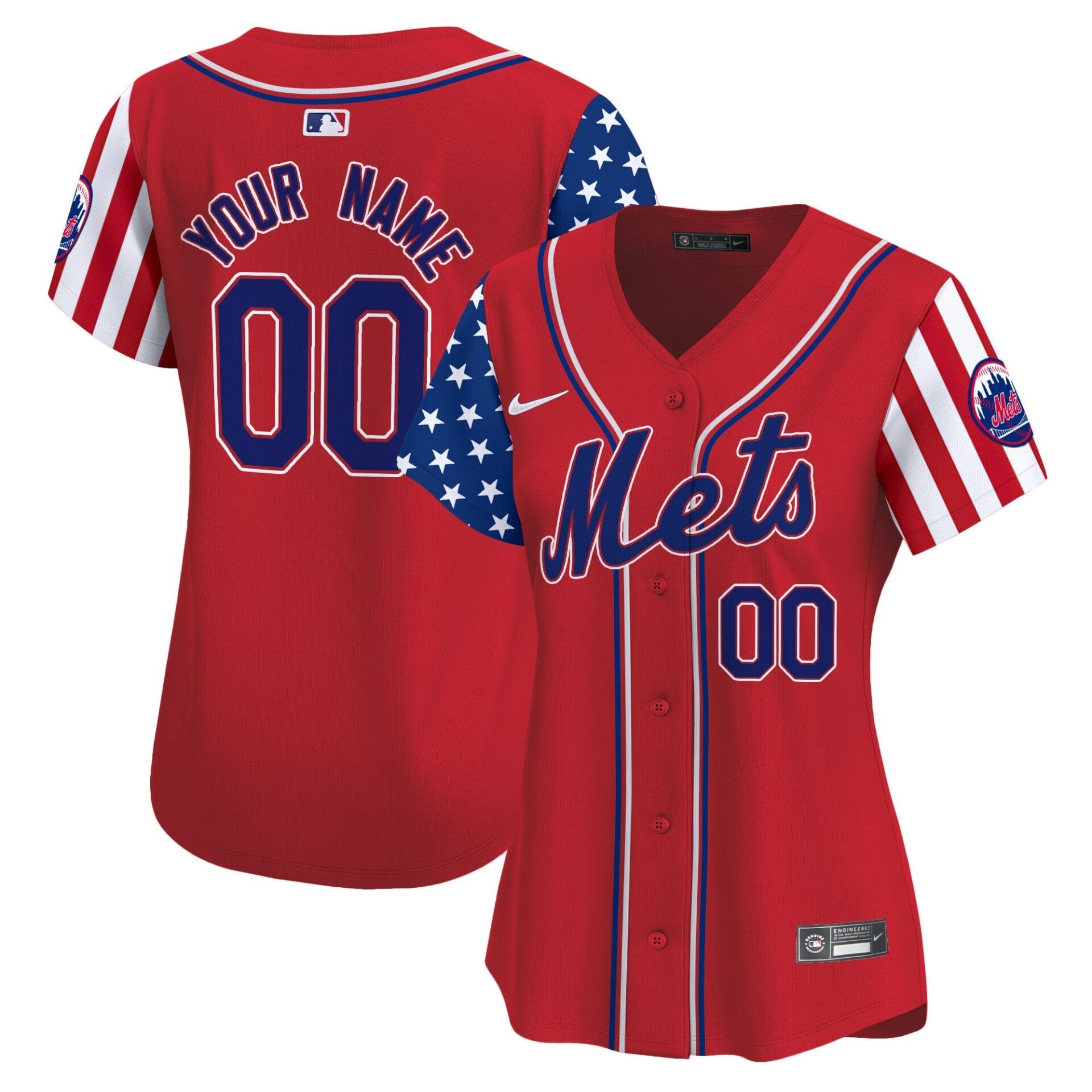 Mets 2024 Independence Day Vapor Premier Limited Custom Jersey - All Stitched - Image 5