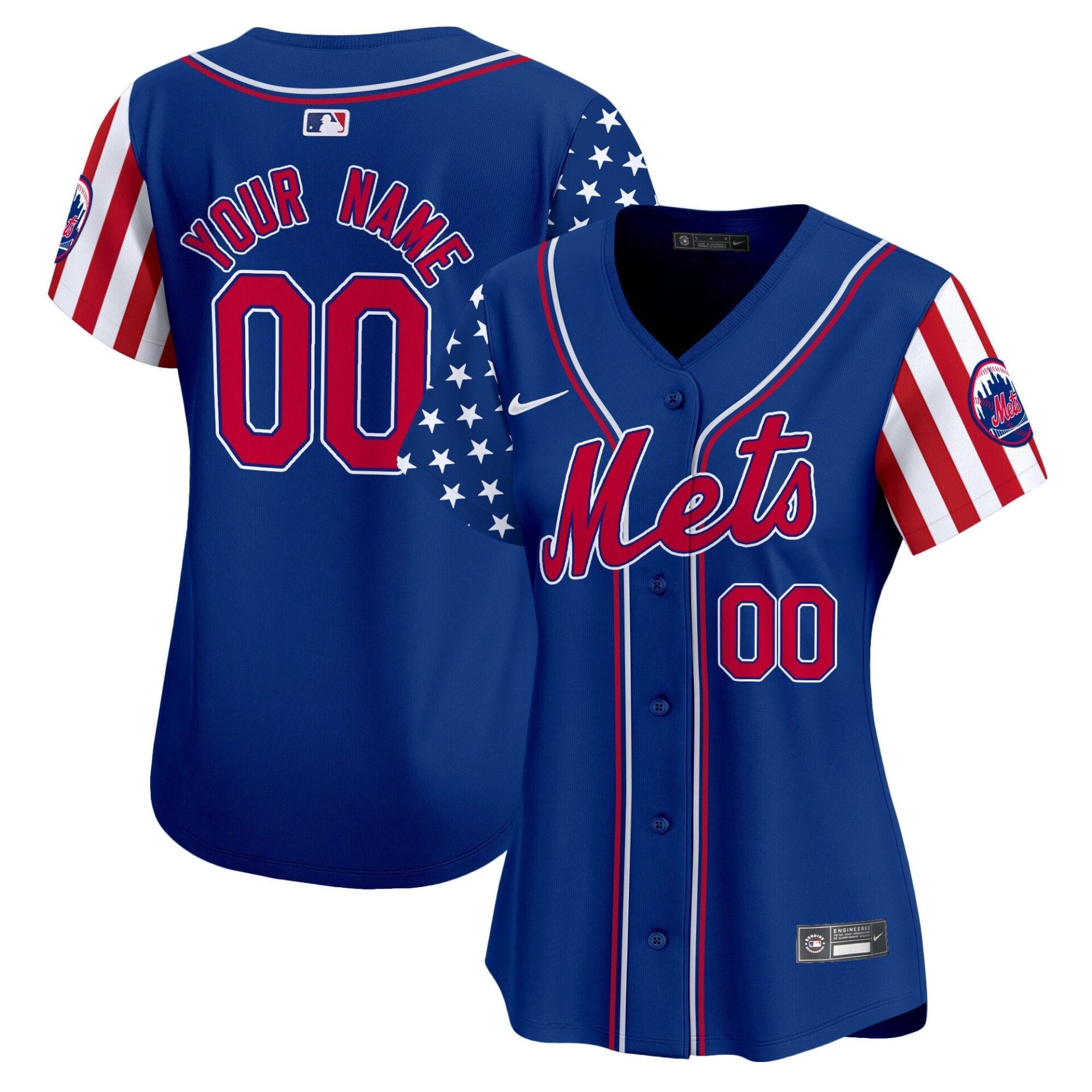 Mets 2024 Independence Day Vapor Premier Limited Custom Jersey - All Stitched - Image 6