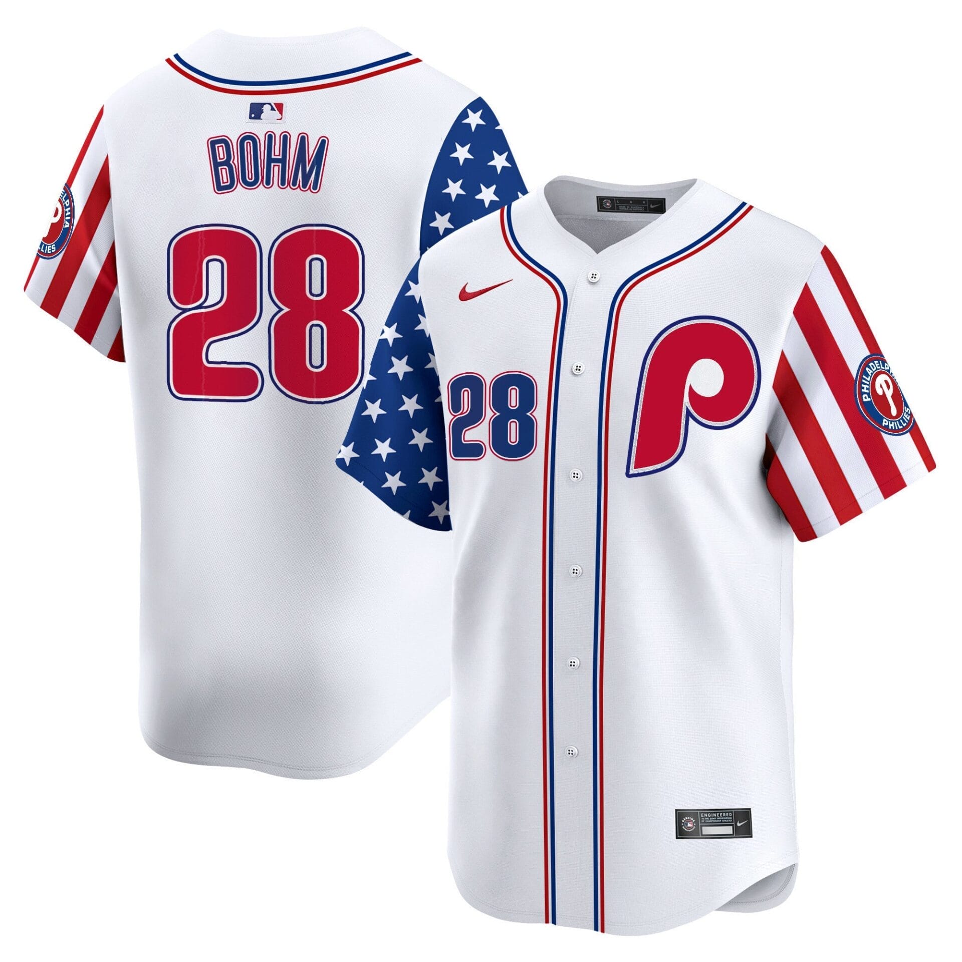 Phillies 2025 Independence Day Vapor Premier Limited Jersey - All Stitched - Image 33