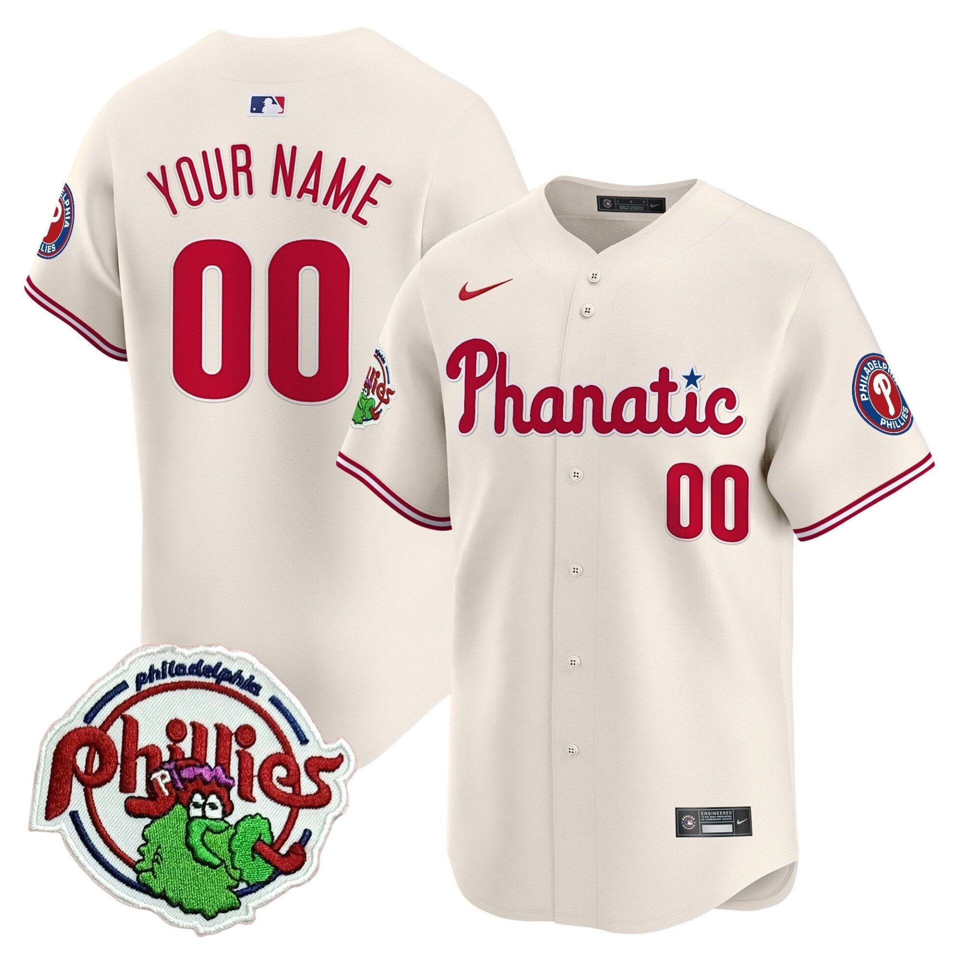 Phillies Phanatic Patch Vapor Premier Limited Custom Jersey - All Stitched - Image 3