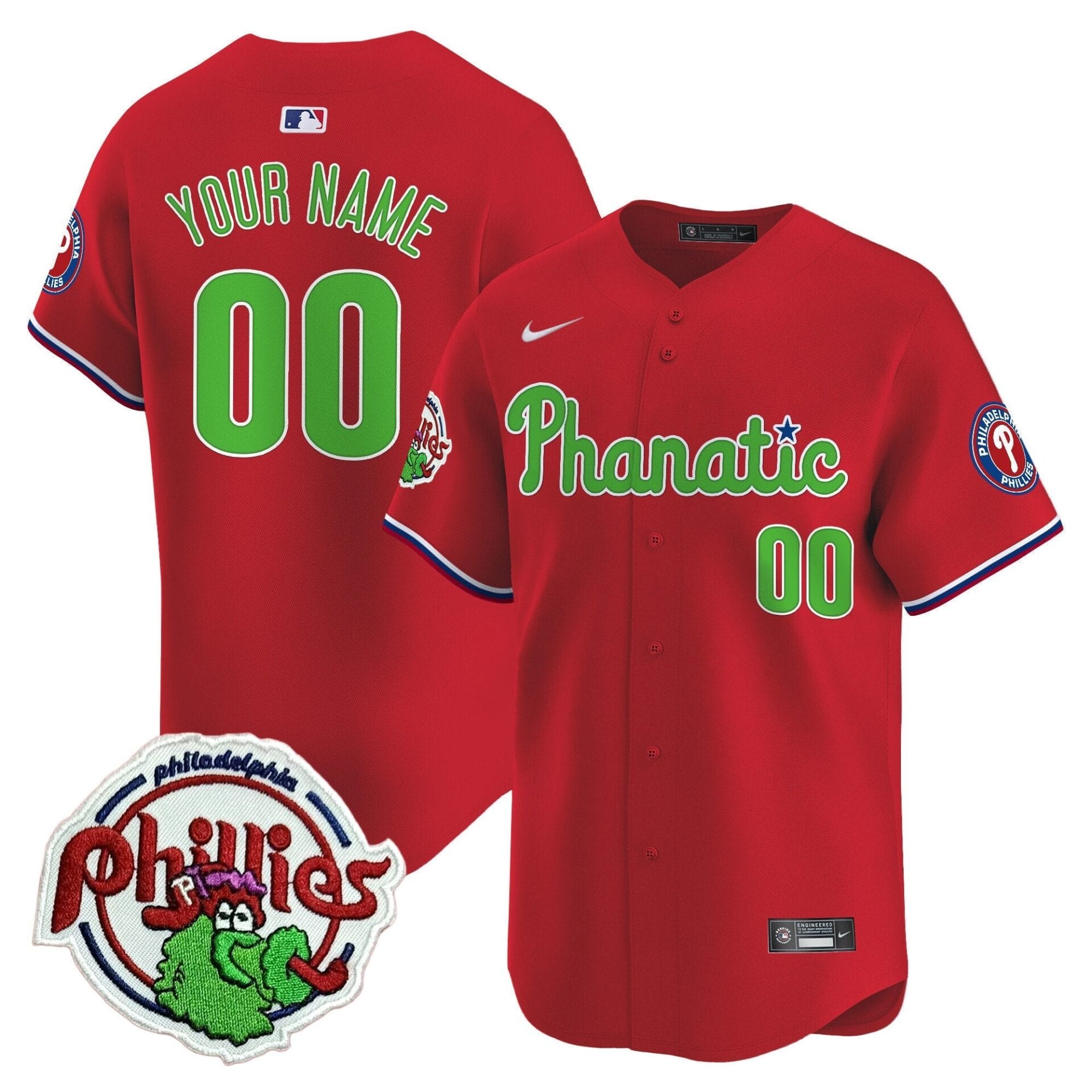 Phillies Phanatic Patch Vapor Premier Limited Custom Jersey - All Stitched - Image 5