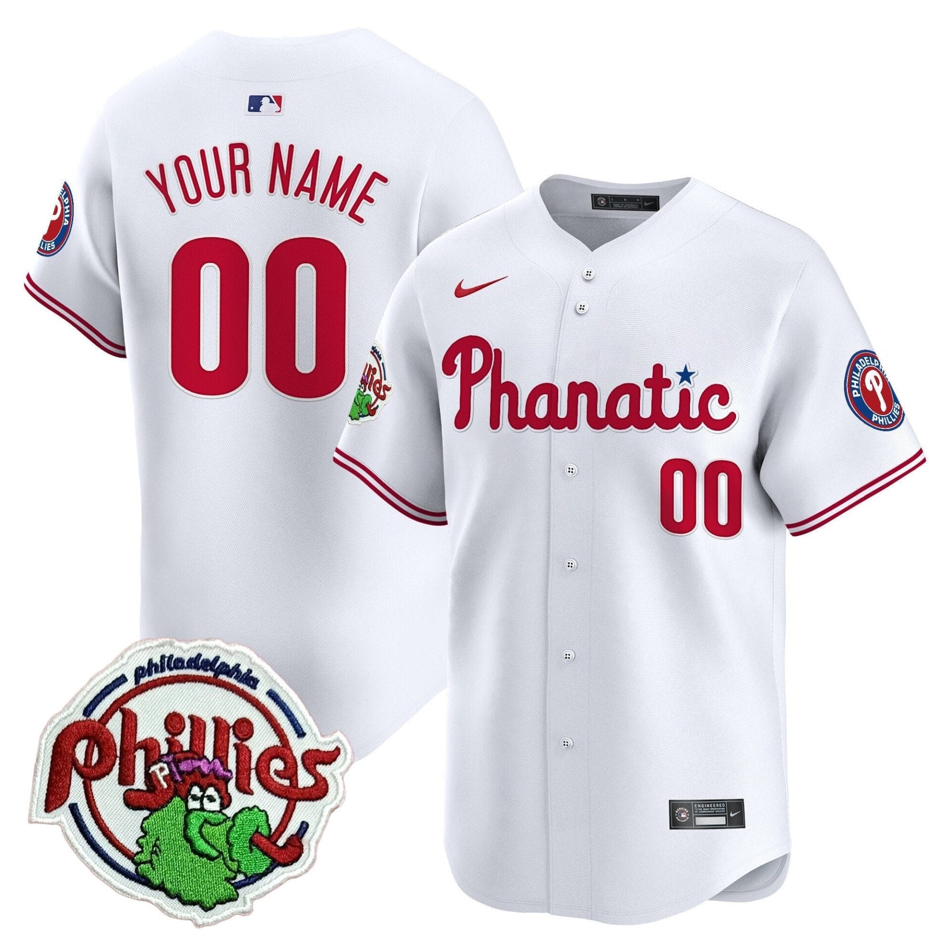 Phillies Phanatic Patch Vapor Premier Limited Custom Jersey - All Stitched - Image 2