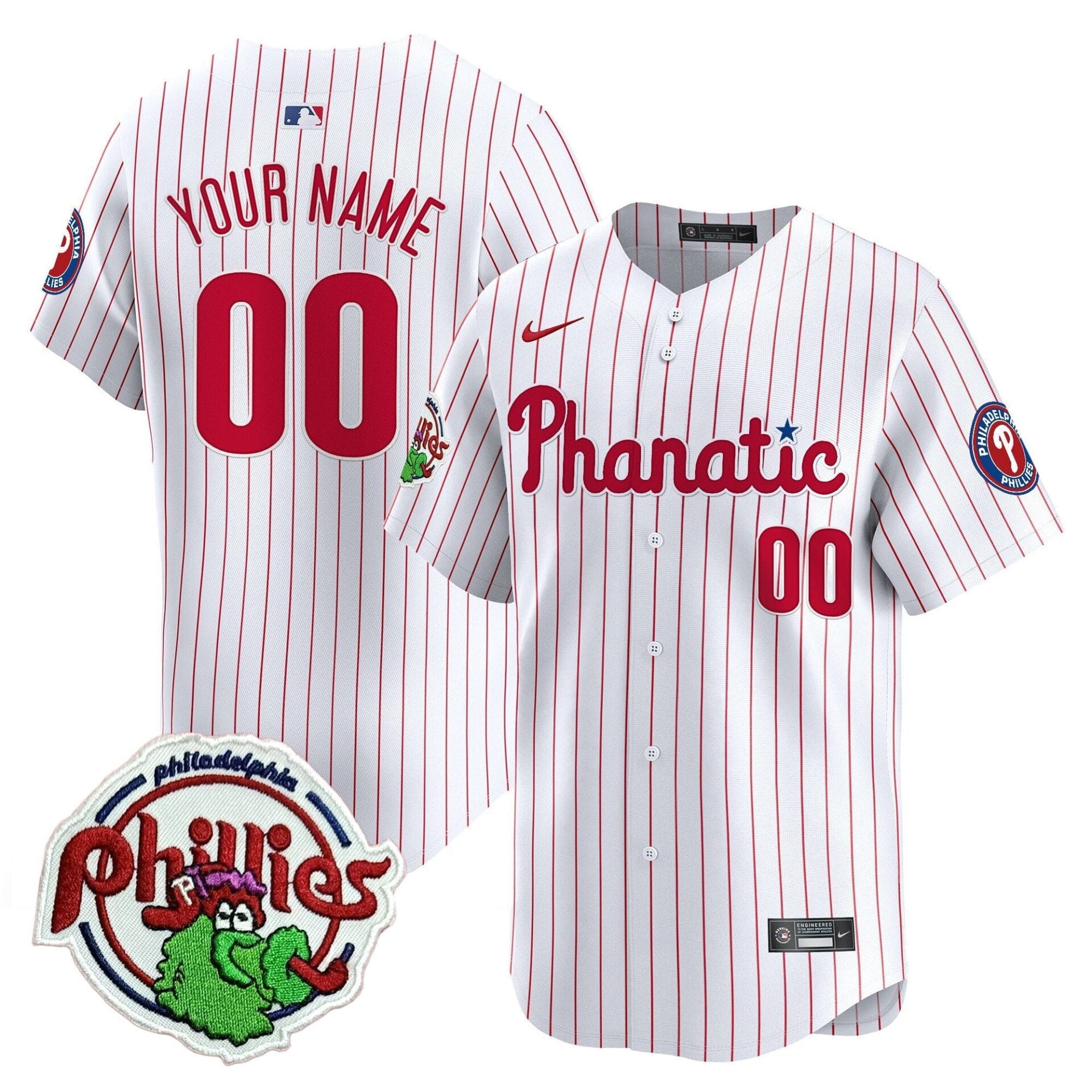 Phillies Phanatic Patch Vapor Premier Limited Custom Jersey - All Stitched - Image 4