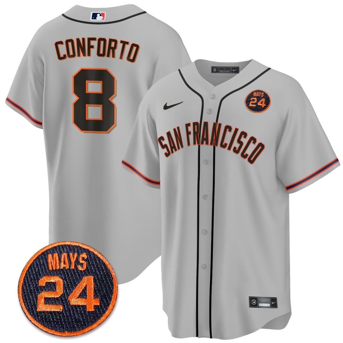 San Francisco Giants 2024 Vapor Premier Limited Jersey N1 - #24 Willie Mays Patch - Image 31