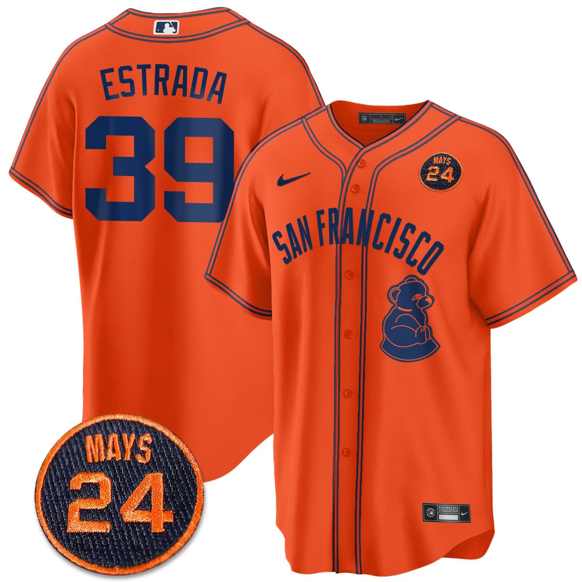 San Francisco Giants 2024 Vapor Premier Limited Jersey N1 - #24 Willie Mays Patch - Image 50