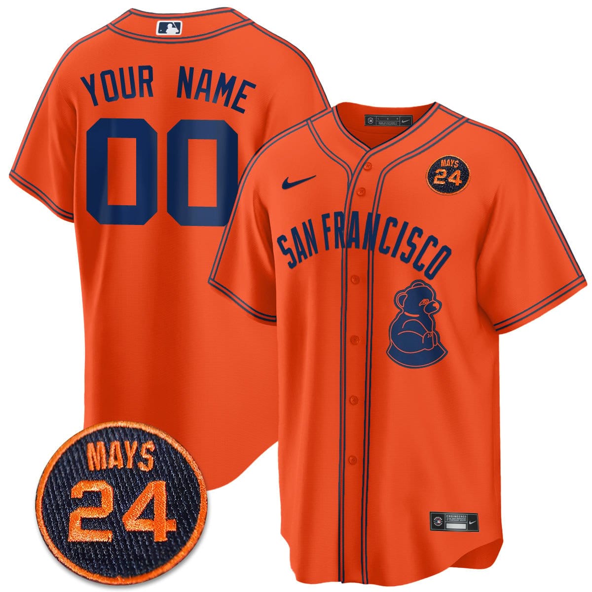 San Francisco Giants 2024 Vapor Premier Limited Jersey N1 - #24 Willie Mays Patch - Image 41