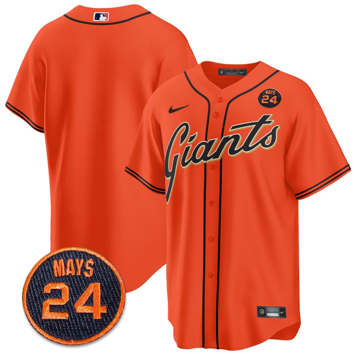 San Francisco Giants 2024 Vapor Premier Limited Jersey N1 - #24 Willie Mays Patch - Image 54