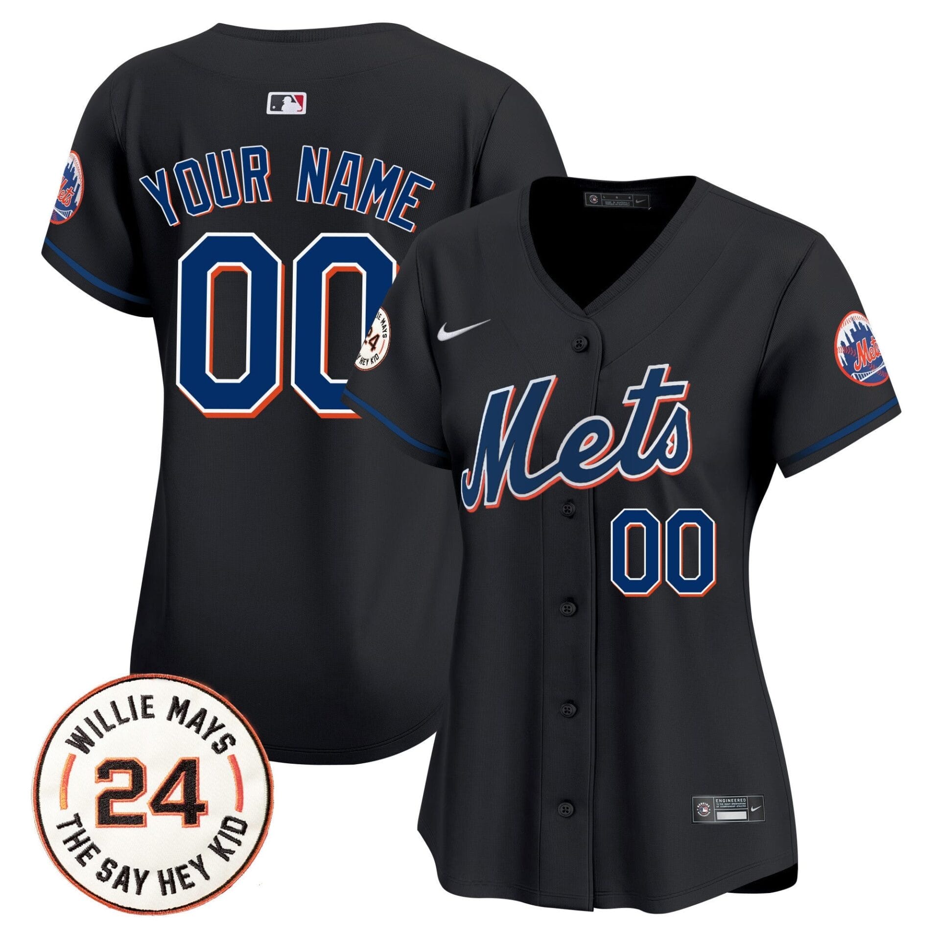 Mets Willie Mays Patch Vapor Premier Limited Custom Jersey - All Stitched - Image 10