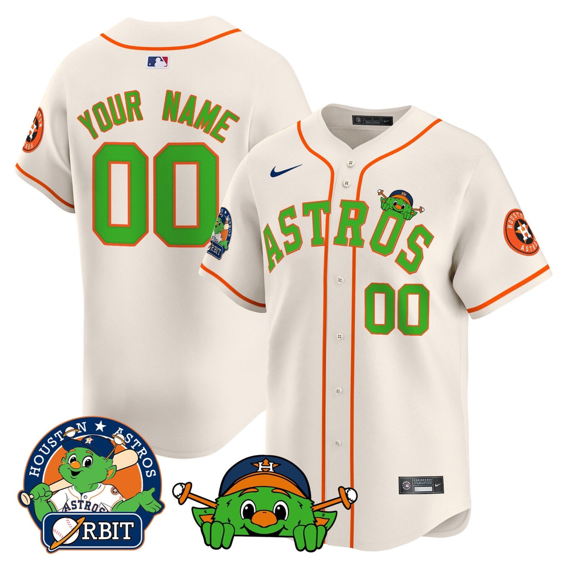 Astros Orbit Patch Vapor Premier Limited Custom Jersey V3 - All Stitched - Image 5