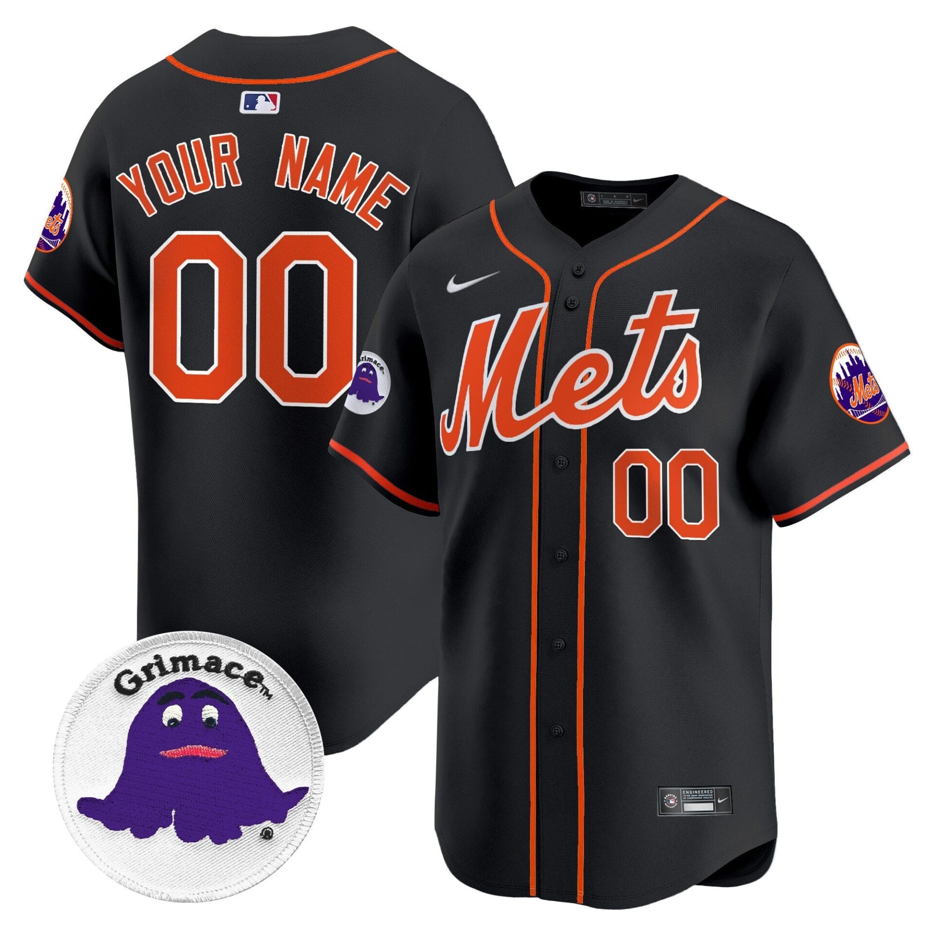 Mets Grimace Vapor Premier Limited Custom Jersey - All Stitched - Image 3