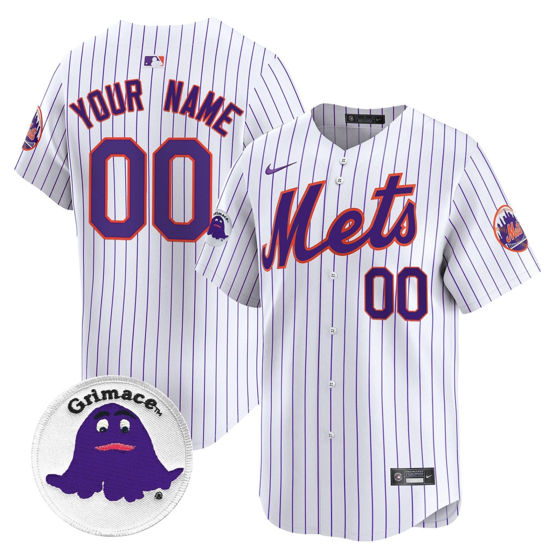 Mets Grimace Vapor Premier Limited Custom Jersey - All Stitched - Image 2